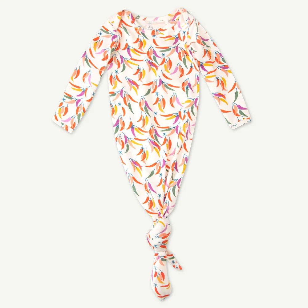 2-Piece Cap & Gown Set in Chili Peppers Print