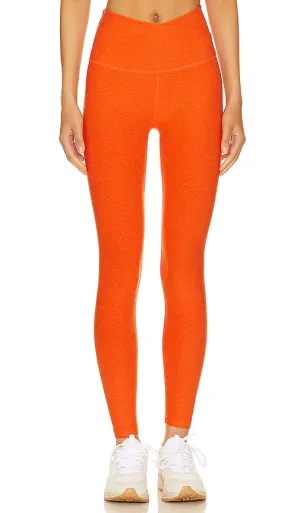 Beyond Yoga Spacedye At Your Leisure High Waisted Midi Legging in Orange