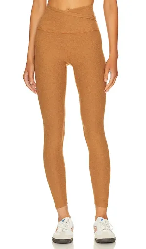 Beyond Yoga Spacedye At Your Leisure High Waisted Midi Legging in Tan