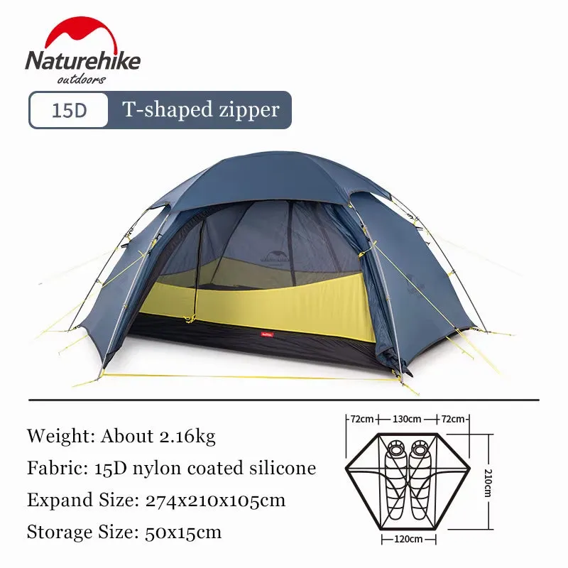 Cloud Peak 20D Nylon Tent Ultralight 2 Persons Camping Hiking Outdoor Tent 4 Season Double Layer Backpack Camper Tent