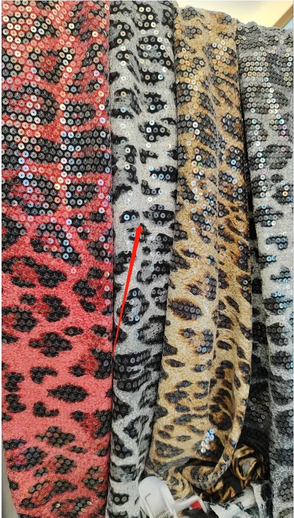 Custom Suits Shiny Red Sequin Leopard Women Suit Set Shiny Blazer Pants Party Suit Sets