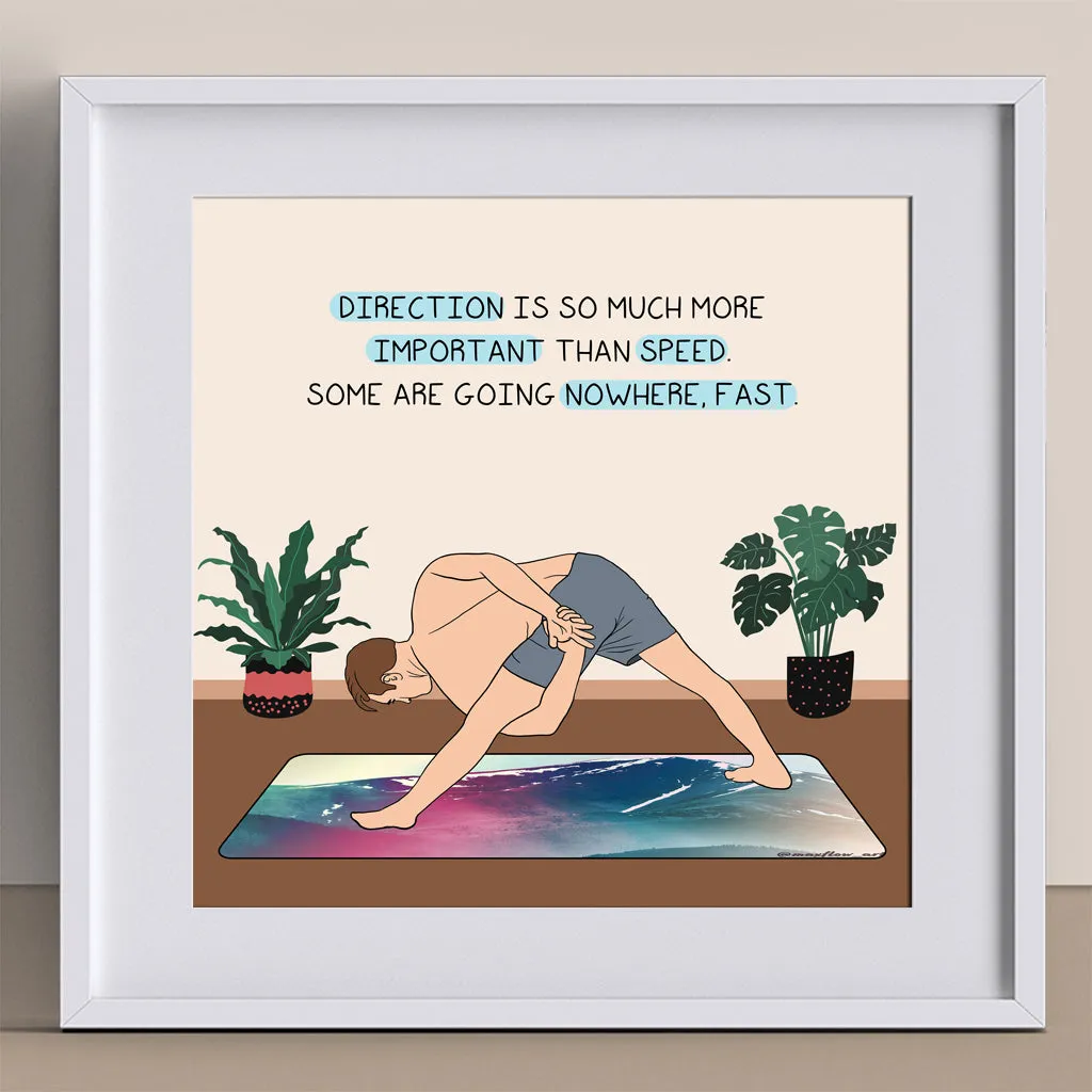 Direction is Important Than Speed Doodle Card