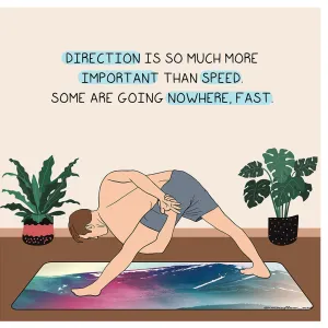Direction is Important Than Speed Doodle Card