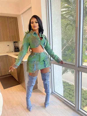 Emma Cargo Mini Skirt Set