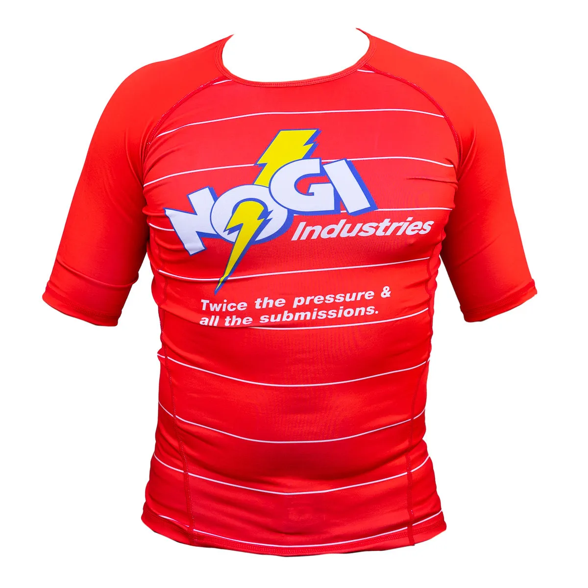Energy Rash Guard by Nogi Industries Short Sleeve - RED