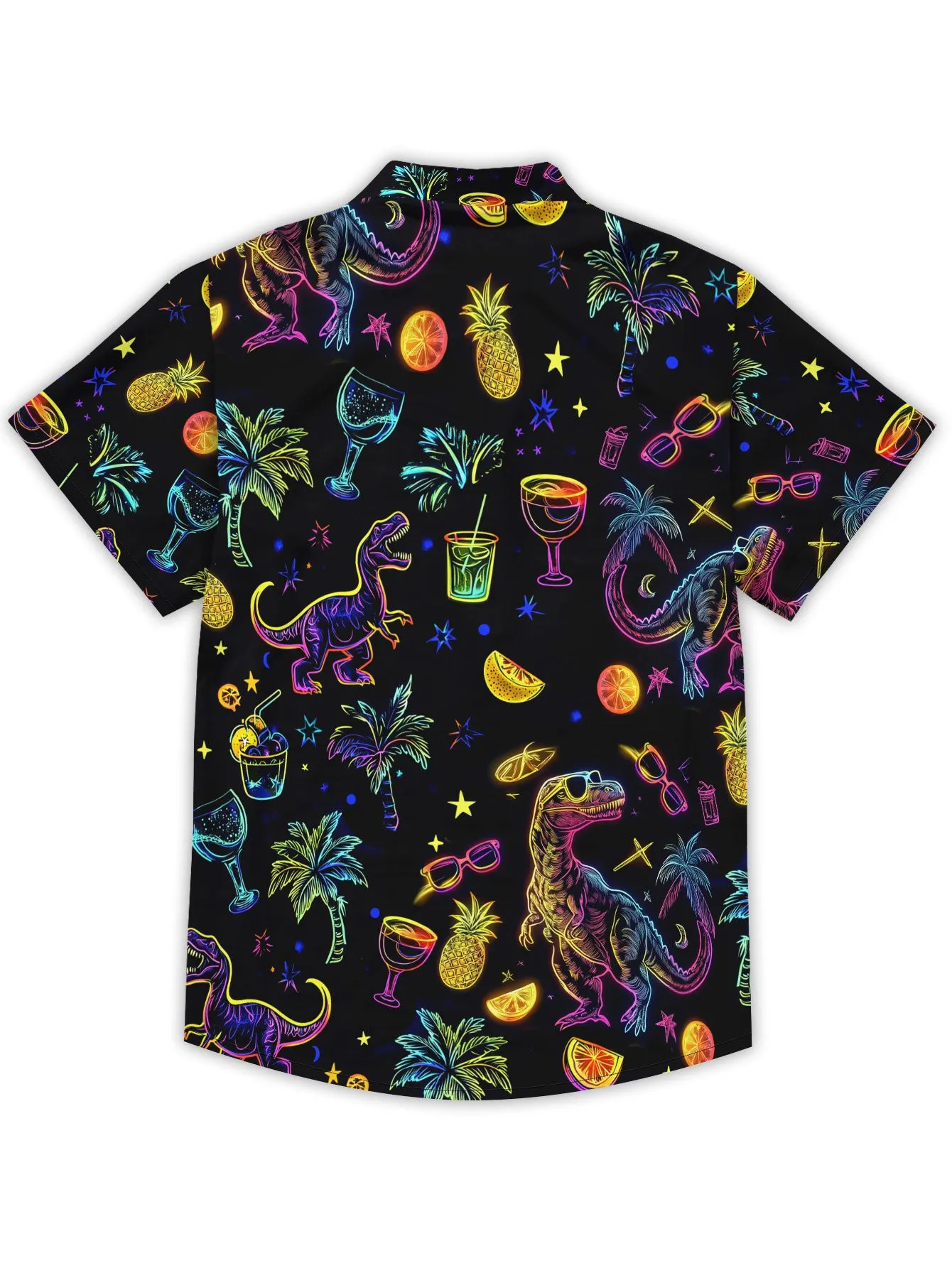 Men‘s Hawaiian Shirt Short Sleeve Animal Button Down Shirt Tropical Shirt