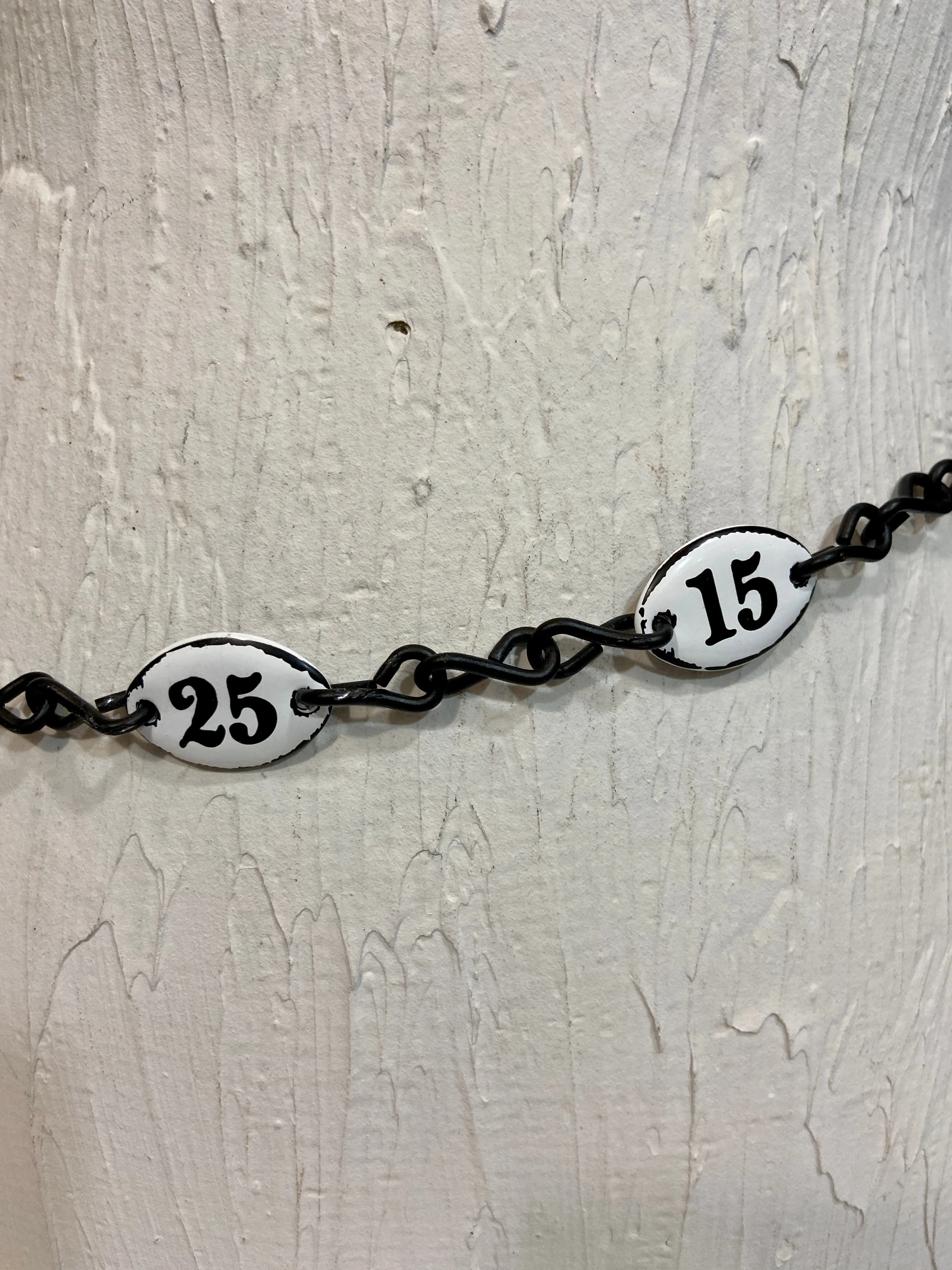 Metal numbers belt or choker
