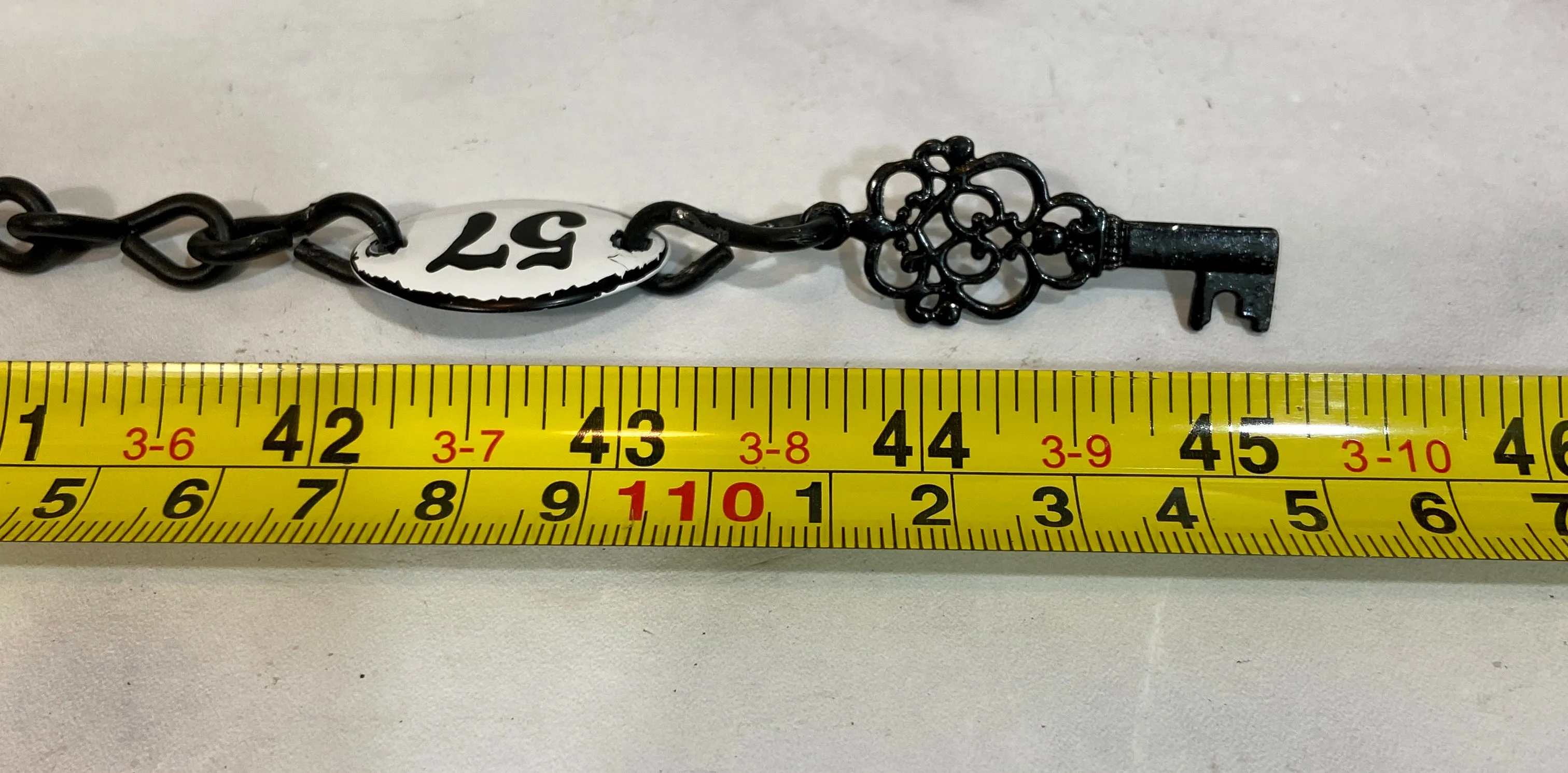 Metal numbers belt or choker