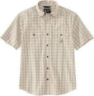 MW SS PLAID SHIRT TAN