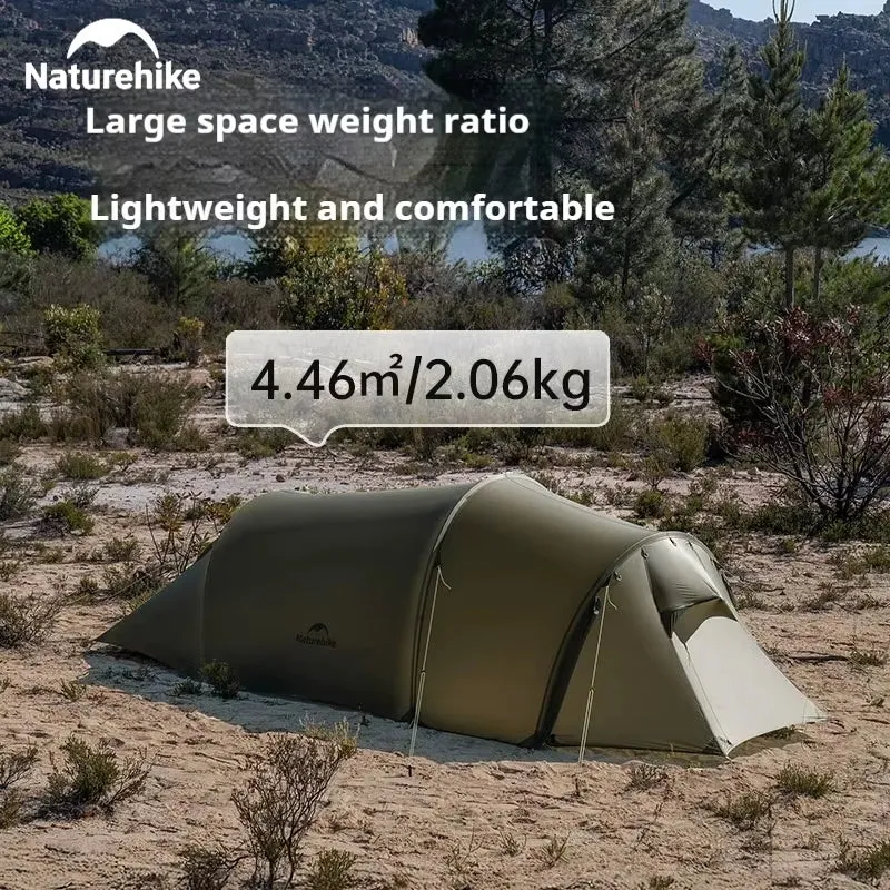 Opalus UL Tunnel Tent 2-3 Person 15D Nylon 4 Season Hiking Tent Lightweight Large Space Outdoor Travel Camping Tent