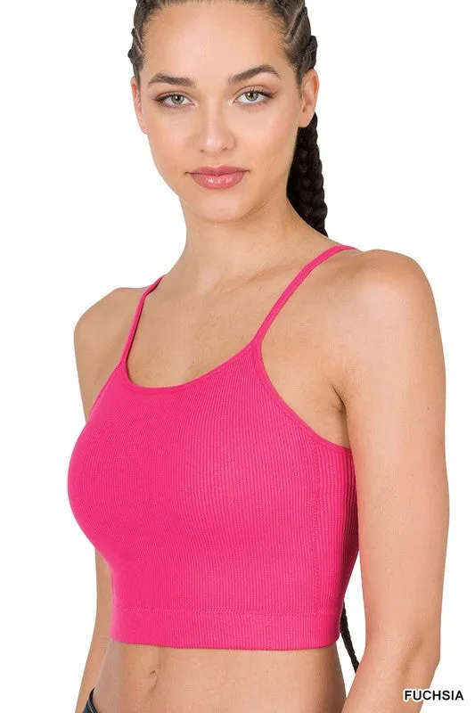 Raya Ribbed Seamless Padded Cami Top - Multiple Colors