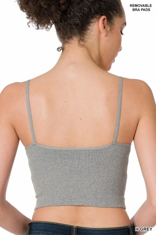 Raya Ribbed Seamless Padded Cami Top - Multiple Colors