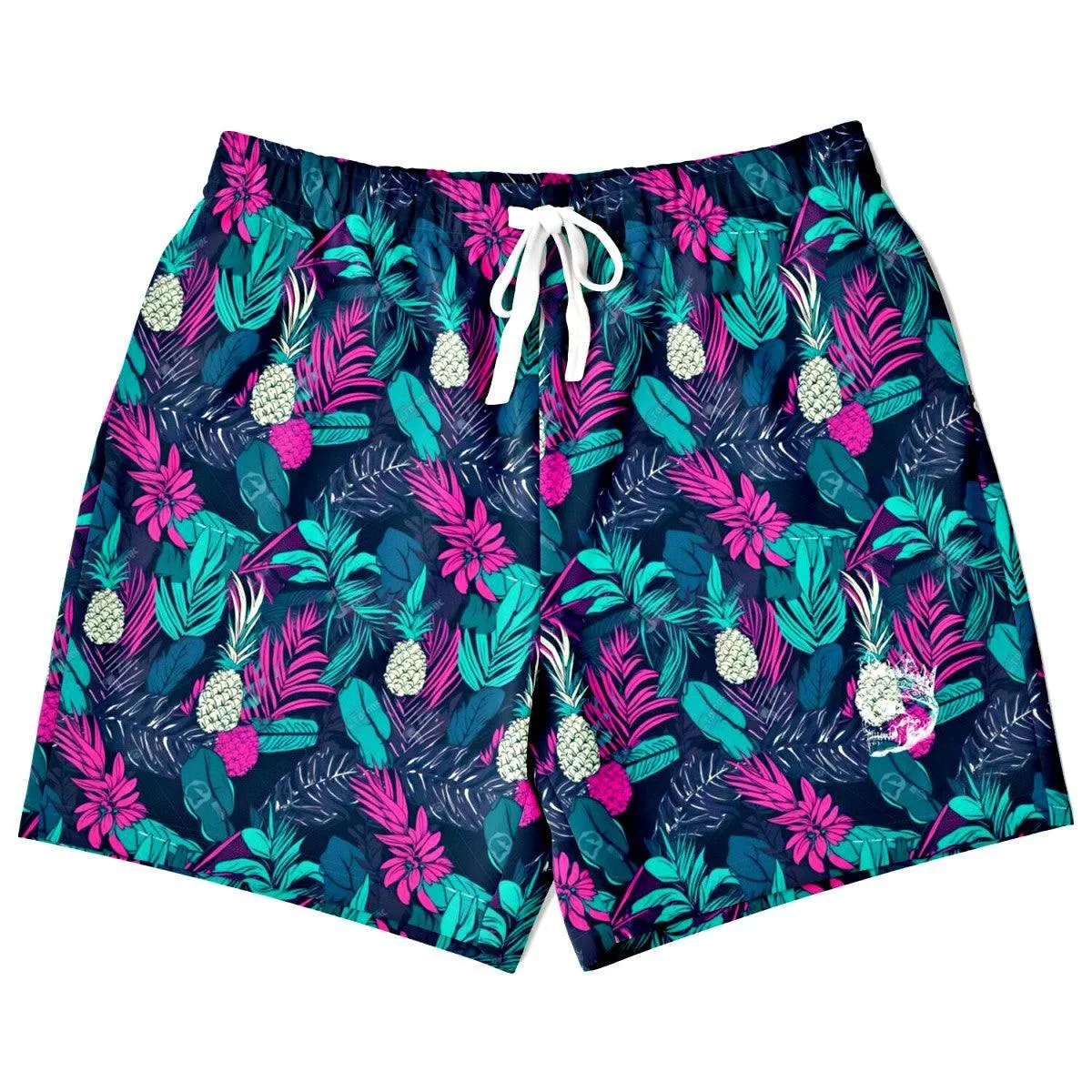 Retro Tropical Athletic Shorts For Men