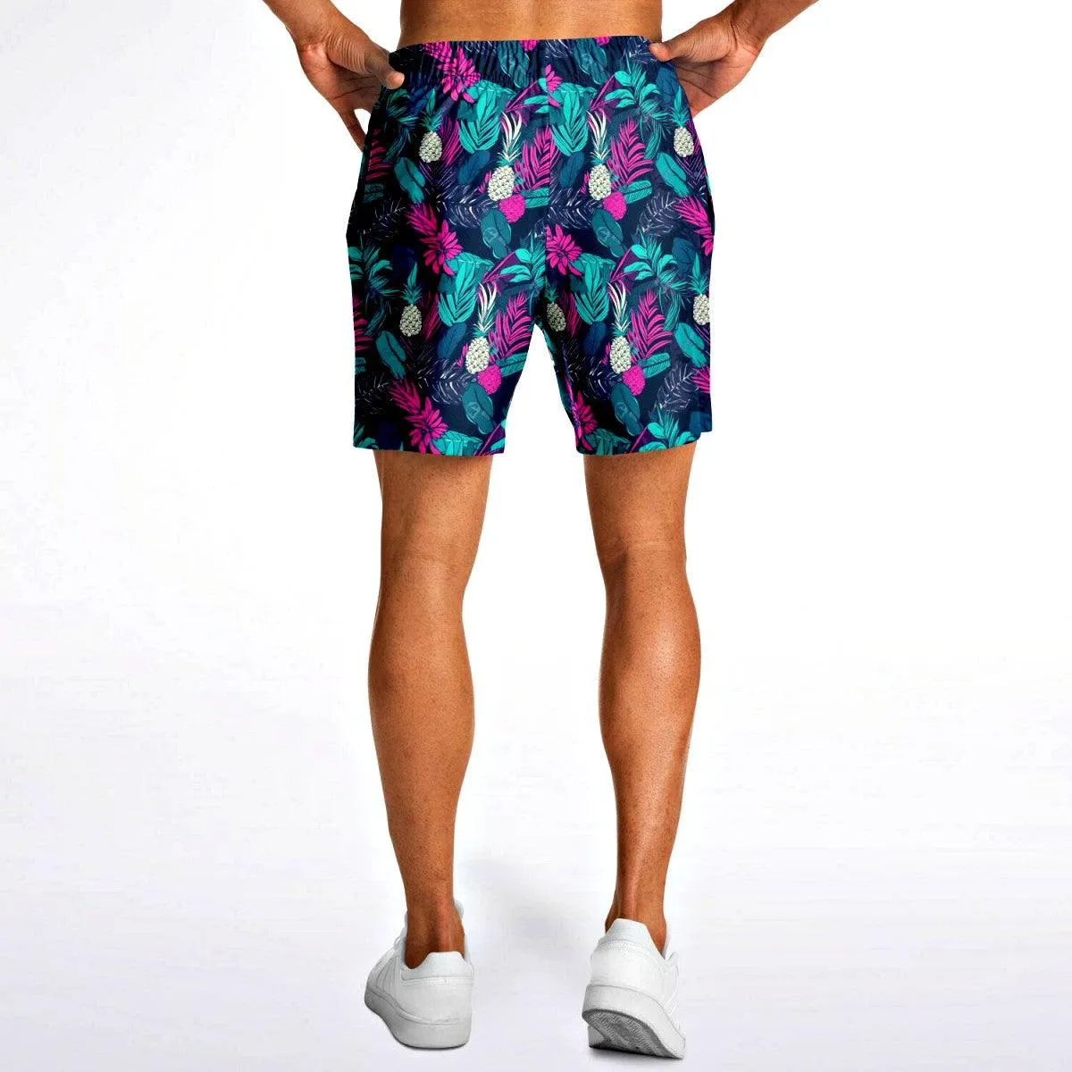 Retro Tropical Athletic Shorts For Men