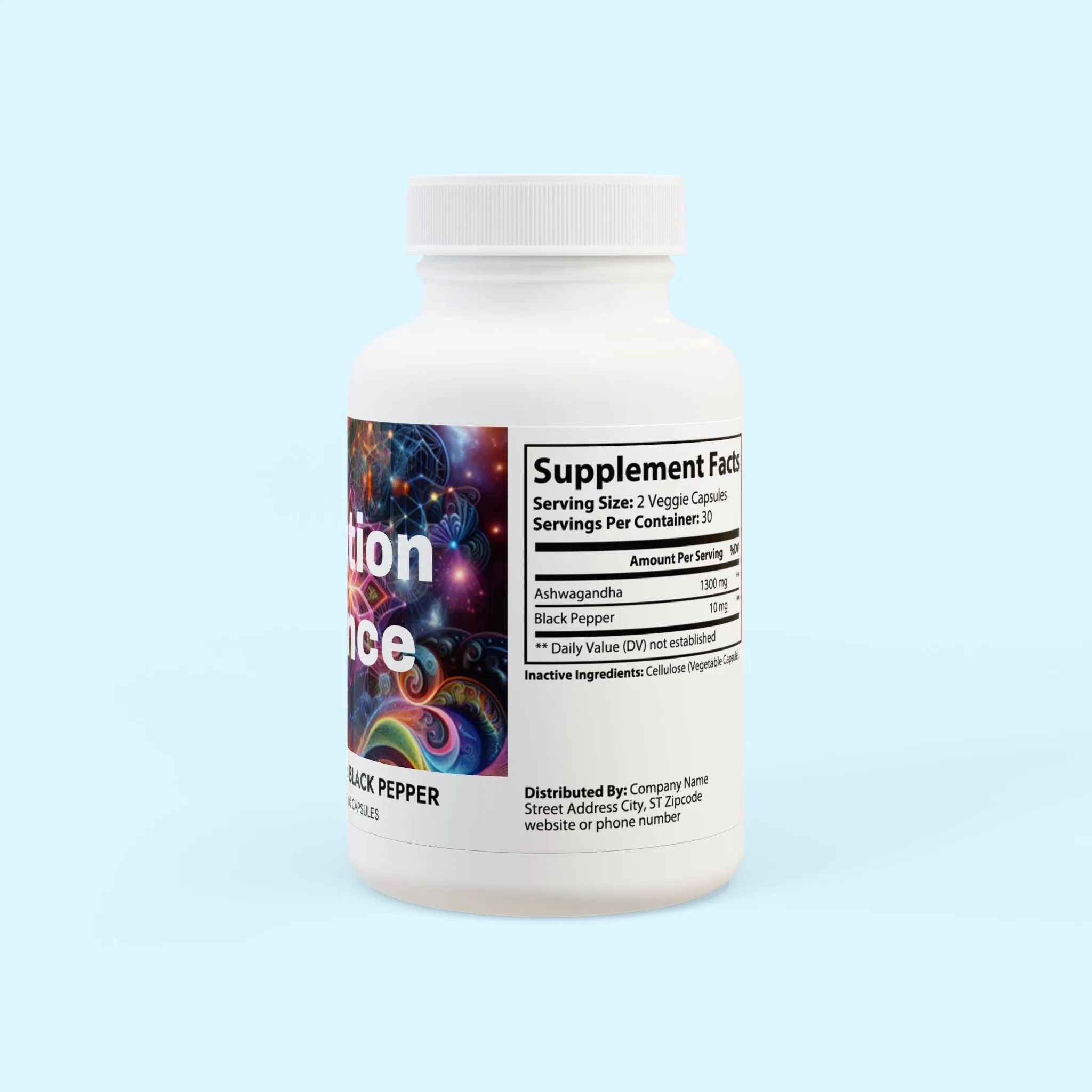 Vibration Balance - Ashwagandha and Black Pepper Supplement (60 capsules)