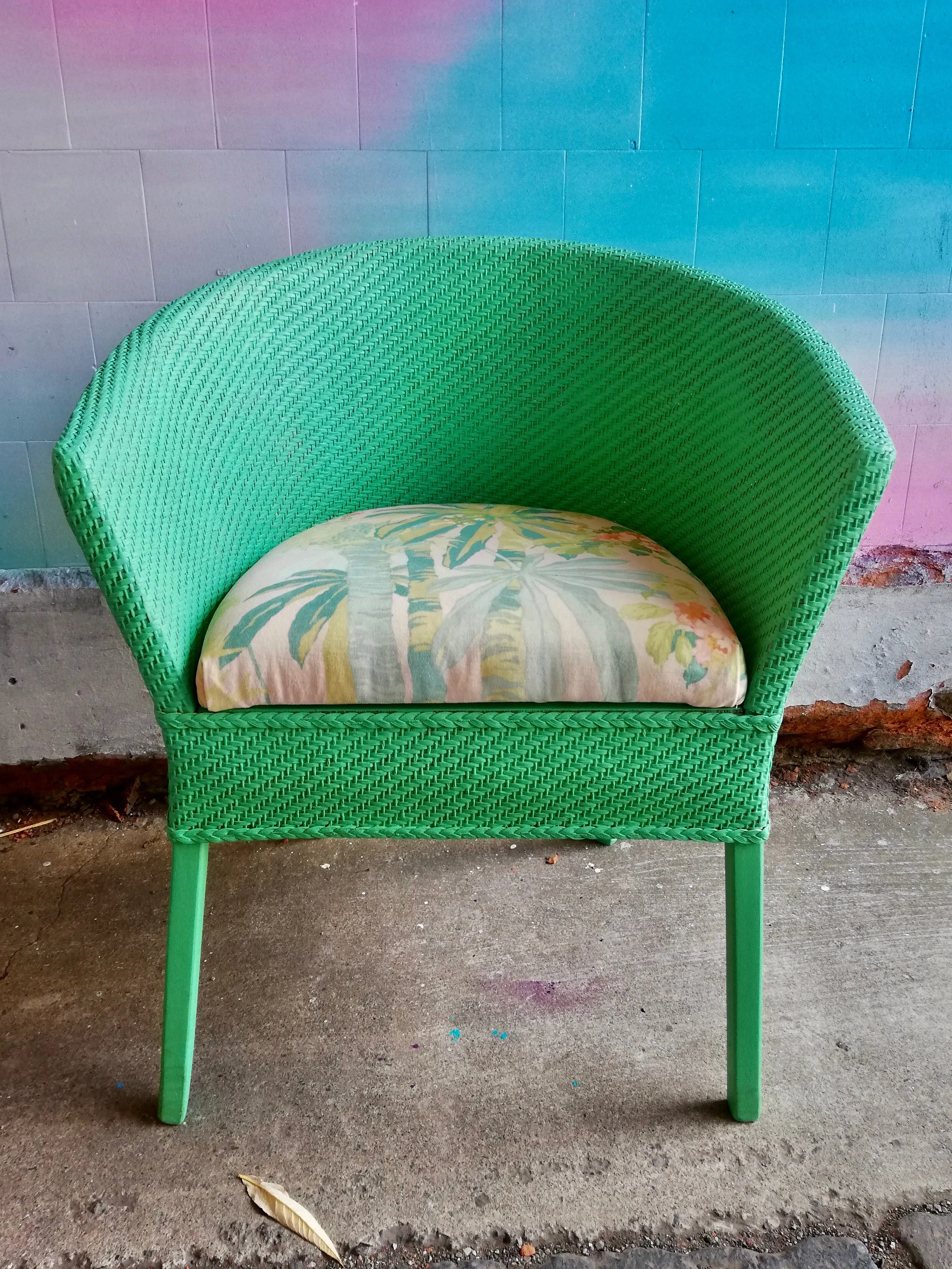 Vintage Lloyd Loom bedroom chair