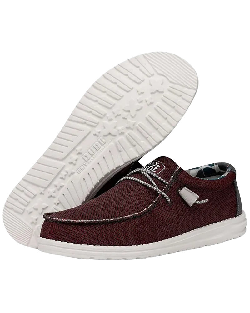Wally Sox Triple Needle Shoes in Karanda Red